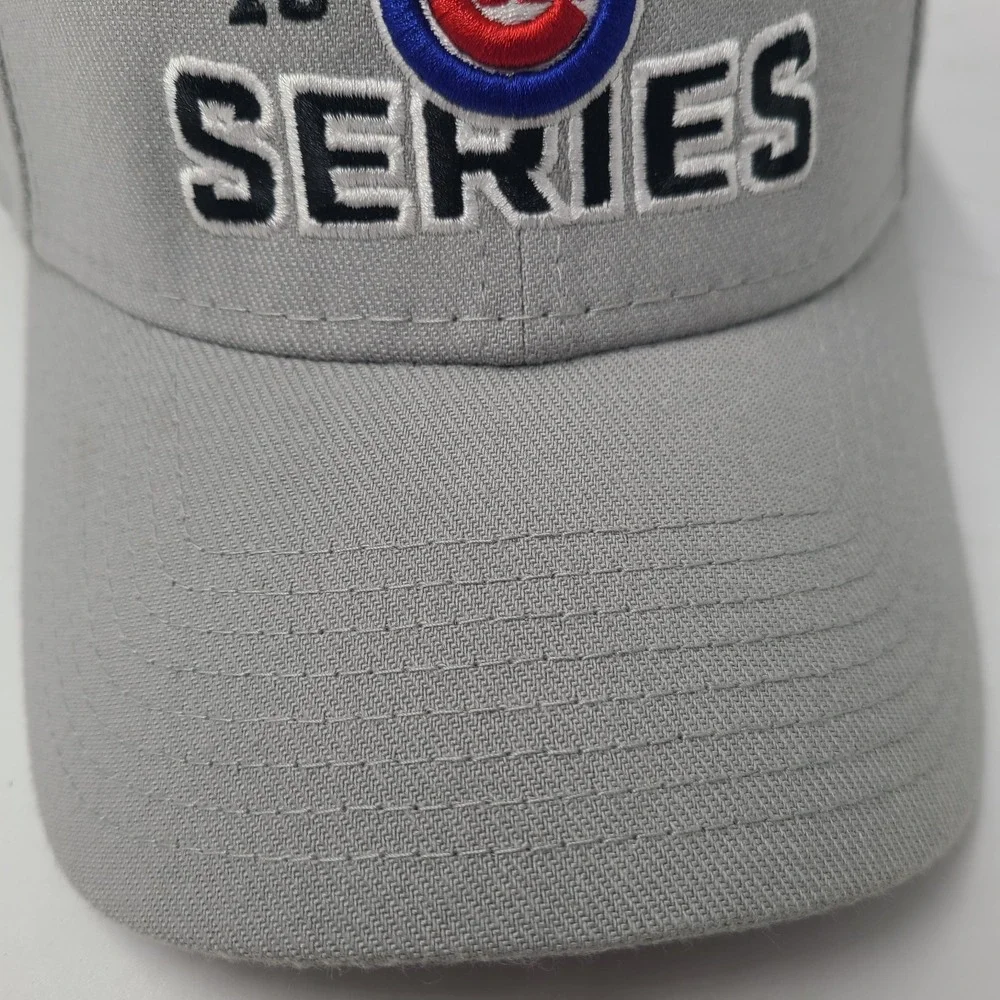 Chicago Cubs Hat L-XL New Era 39Thirty 2016 World Series Flex‎ Fitted Gray MLB